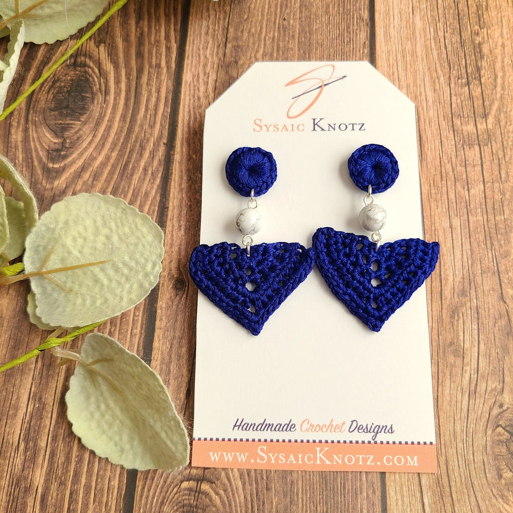 White Howlite Dangle Earrings