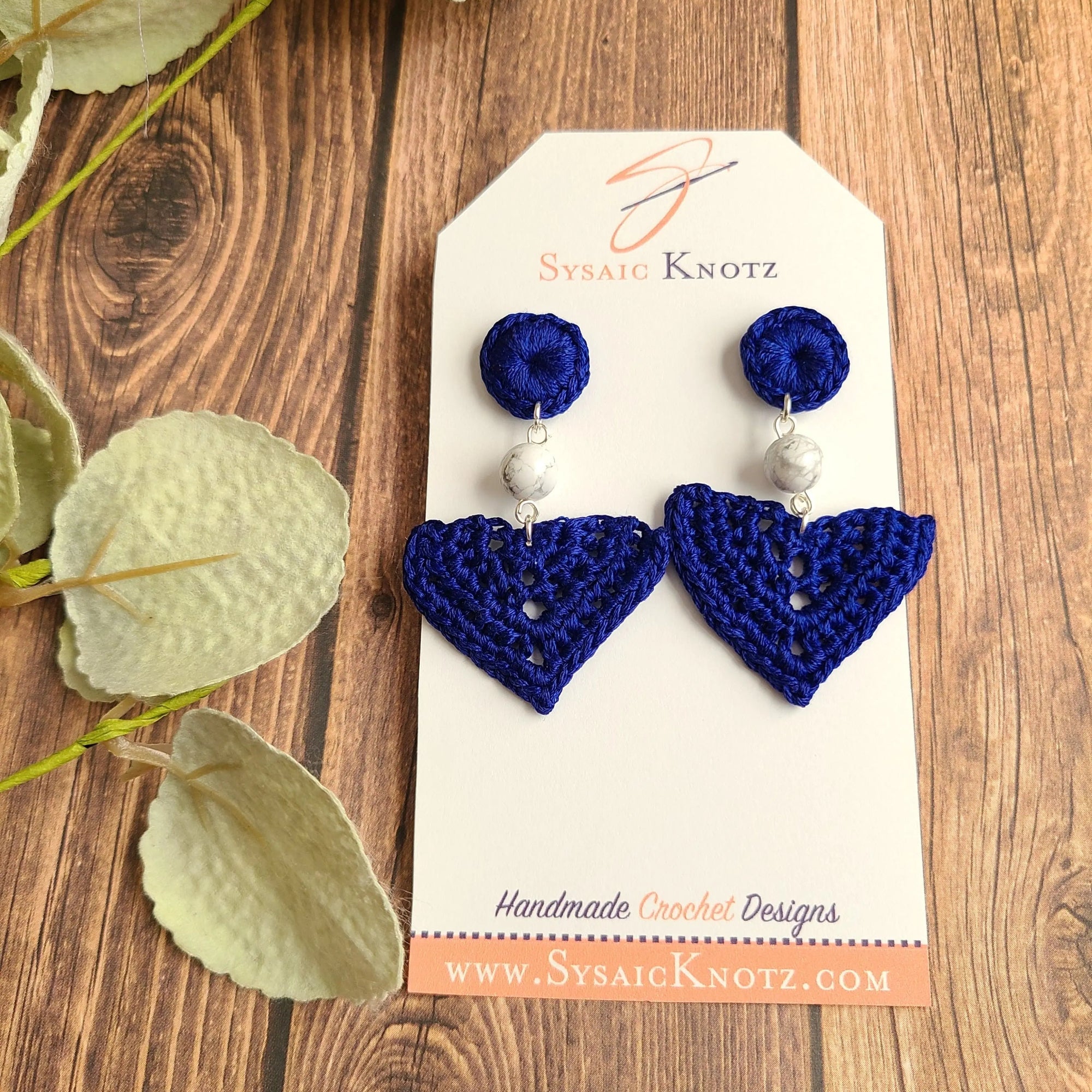 White Howlite Dangle Earrings