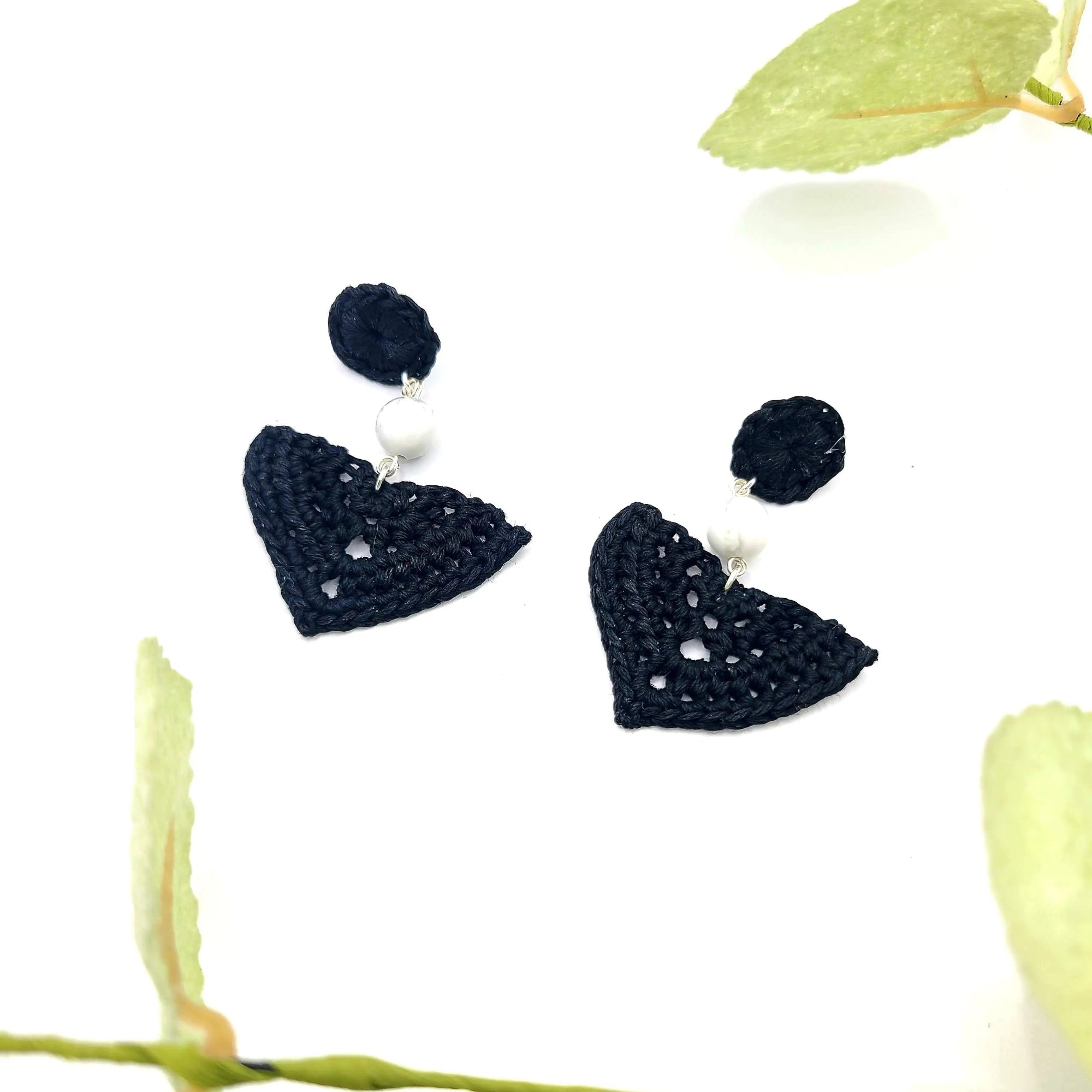 White Howlite Dangle Earrings